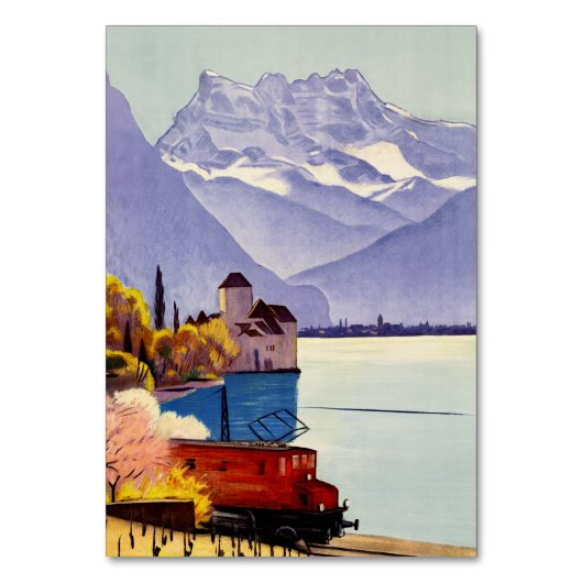 Reis naar het Meer van Genève Kaart (Voorkant)