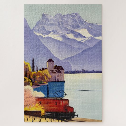 Reis naar het Meer van Genève Legpuzzel (Verticaal)