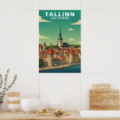 Reis naar het middeleeuwse Tallinn Estland Poster (Keuken)
