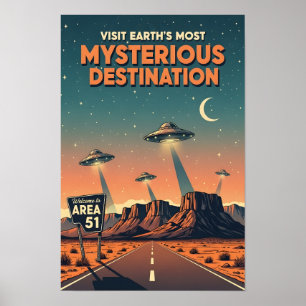 Reis naar het mysterieuze gebied 51 uit het verled poster