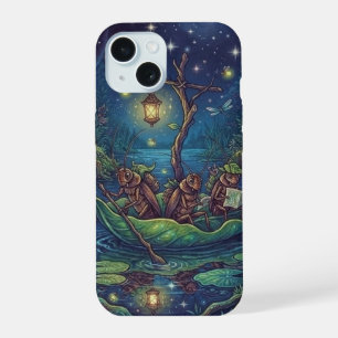Reis naar het onbekende Betoverd nachtelijk bos iPhone 15 Case