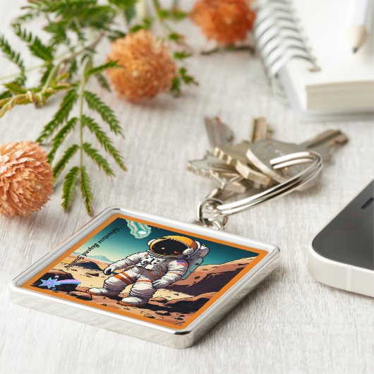 "Reis naar het onbekende" Sleutelhanger (Zijkant)