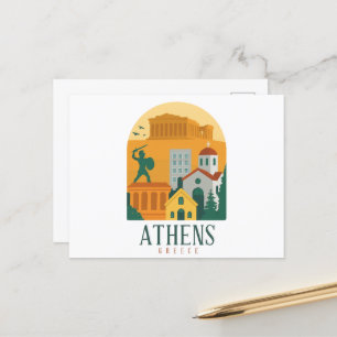 Reis naar het oude Athene Griekenland – Parthenon Briefkaart