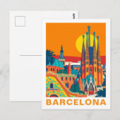 Reis naar het oude Barcelona Spanje Briefkaart (Voorkant / Achterkant)