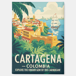 Reis naar het oude Cartagena Colombia Magneet