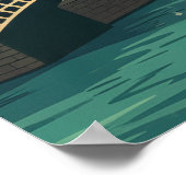 Reis naar het oude Dublin Ierland Ha'penny Bridge Poster (Hoek)