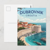 Reis naar het oude Dubrovnik Briefkaart (Voorkant / Achterkant)