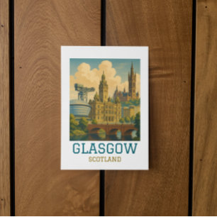 Reis naar het oude Glasgow Schotland Briefkaart