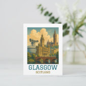 Reis naar het oude Glasgow Schotland Briefkaart (Staand voorkant)
