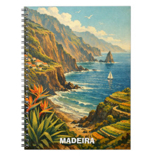 Reis naar het oude Madeira Portugal Kustkliffen Notitieboek