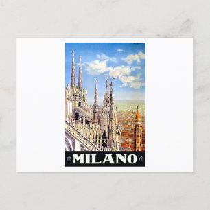Reis naar het oude Milano Feestdagenkaart