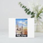 Reis naar het oude Milano Feestdagenkaart (Staand voorkant)