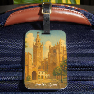 Reis naar het oude Sevilla Spanje Andalusië Bagagelabel