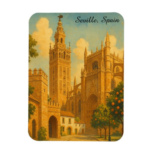 Reis naar het oude Sevilla Spanje Andalusië Magneet (Verticaal)