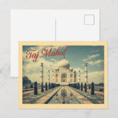 Reis naar het oude Taj Mahal Briefkaart (Voorkant / Achterkant)