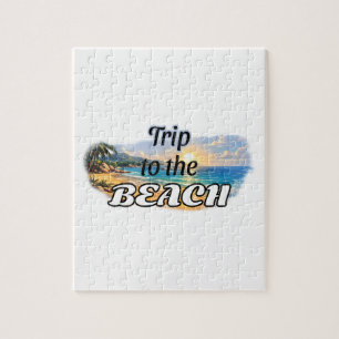 Reis naar het strand Tropisch zonsondergang Escape Legpuzzel