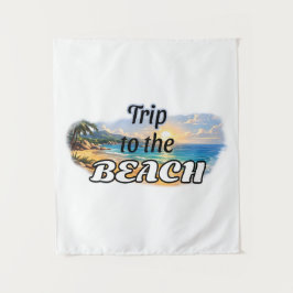 Reis naar het strand Tropisch zonsondergang Escape Wandkleed