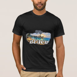 Reis naar het strand Tropische zonsondergang Ontsn T-shirt