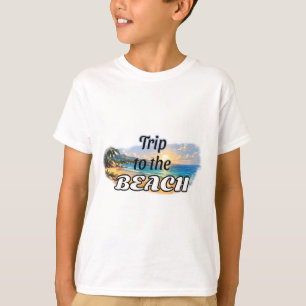 Reis naar het strand Tropische zonsondergang Ontsn T-shirt
