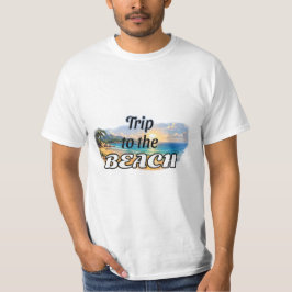 Reis naar het strand Tropische zonsondergang Ontsn T-shirt