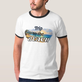 Reis naar het strand Tropische zonsondergang Ontsn T-shirt