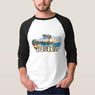 Reis naar het strand Tropische zonsondergang Ontsn T-shirt