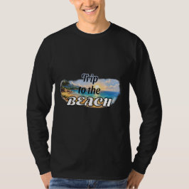 Reis naar het strand Tropische zonsondergang Ontsn T-shirt