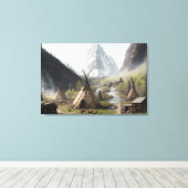 Reis naar het verborgen inheemse Amerikaanse kamp Canvas Afdruk (Insitu (Houten vloer))