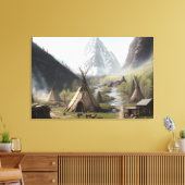 Reis naar het verborgen inheemse Amerikaanse kamp Canvas Afdruk (Insitu (Woonkamer))