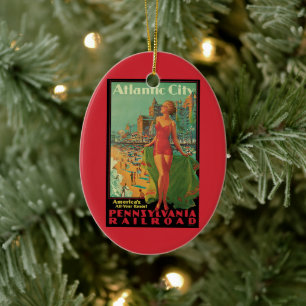 Reis naar het verleden, Atlantic City Resort Stran Keramisch Ornament