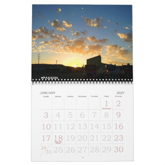 Reis naar het zuidwesten kalender (Jan 2027)