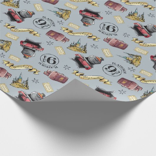 Reis naar HOGWARTS™ Patroon Cadeaupapier (Hoek)