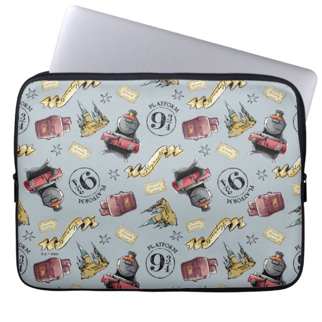 Reis naar HOGWARTS™ Patroon Laptop Sleeve (Voorkant)