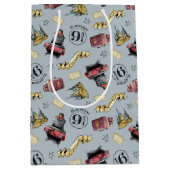 Reis naar HOGWARTS™ Patroon Medium Cadeauzakje (Voorkant)