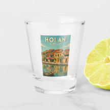 Reis naar Hoi An Vietnam Retro Grafisch