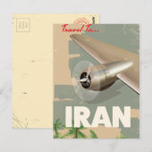 reis naar Iran vintage reisposter Briefkaart (Voorkant / Achterkant)