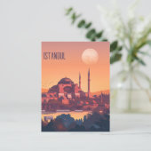 Reis naar Istanbul Briefkaart (Staand voorkant)