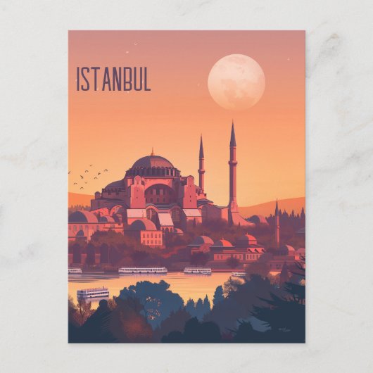 Reis naar Istanbul Briefkaart (Voorkant)