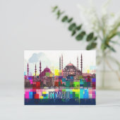 Reis naar Istanbul Briefkaart (Staand voorkant)