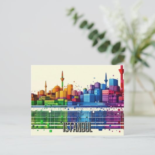 Reis naar Istanbul Briefkaart (Staand voorkant)