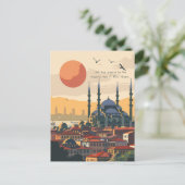 Reis naar Istanbul Briefkaart (Staand voorkant)