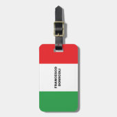 Reis naar Italië Italiaanse Vlag Persoonlijk Bagagelabel (Voorkant verticaal)