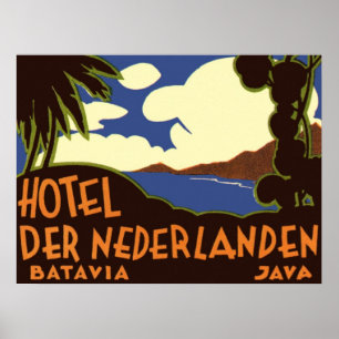 Reis naar Jakarta Indonesië Hotel Nederlanden uit  Poster