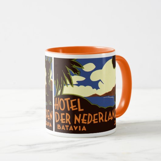 Reis naar Jakarta Indonesië Hotel Nederlanden vint Mok (Voorkant rechts)