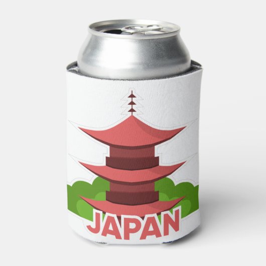 reis naar japan icoon land japan blikjeskoeler (Blikje Voorkant)