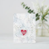 Reis naar jou - Red Heart Briefkaart (Staand voorkant)