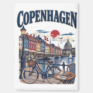 Reis naar Kopenhagen Denemarken Nyhavn Haven Magneet