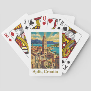 Reis naar Kroatië Dalmatië Split uit het verleden Pokerkaarten