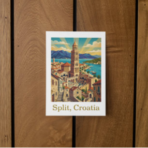 Reis naar Kroatië Dalmatië Split uit vroeger tijde Briefkaart