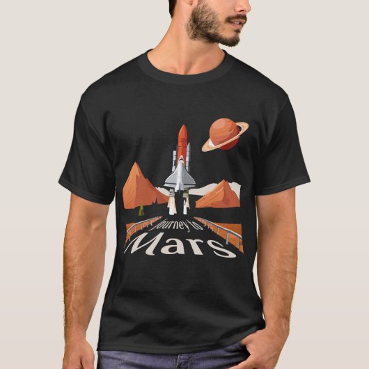 Reis naar Mars Basic Dark T-shirt (Voorkant)